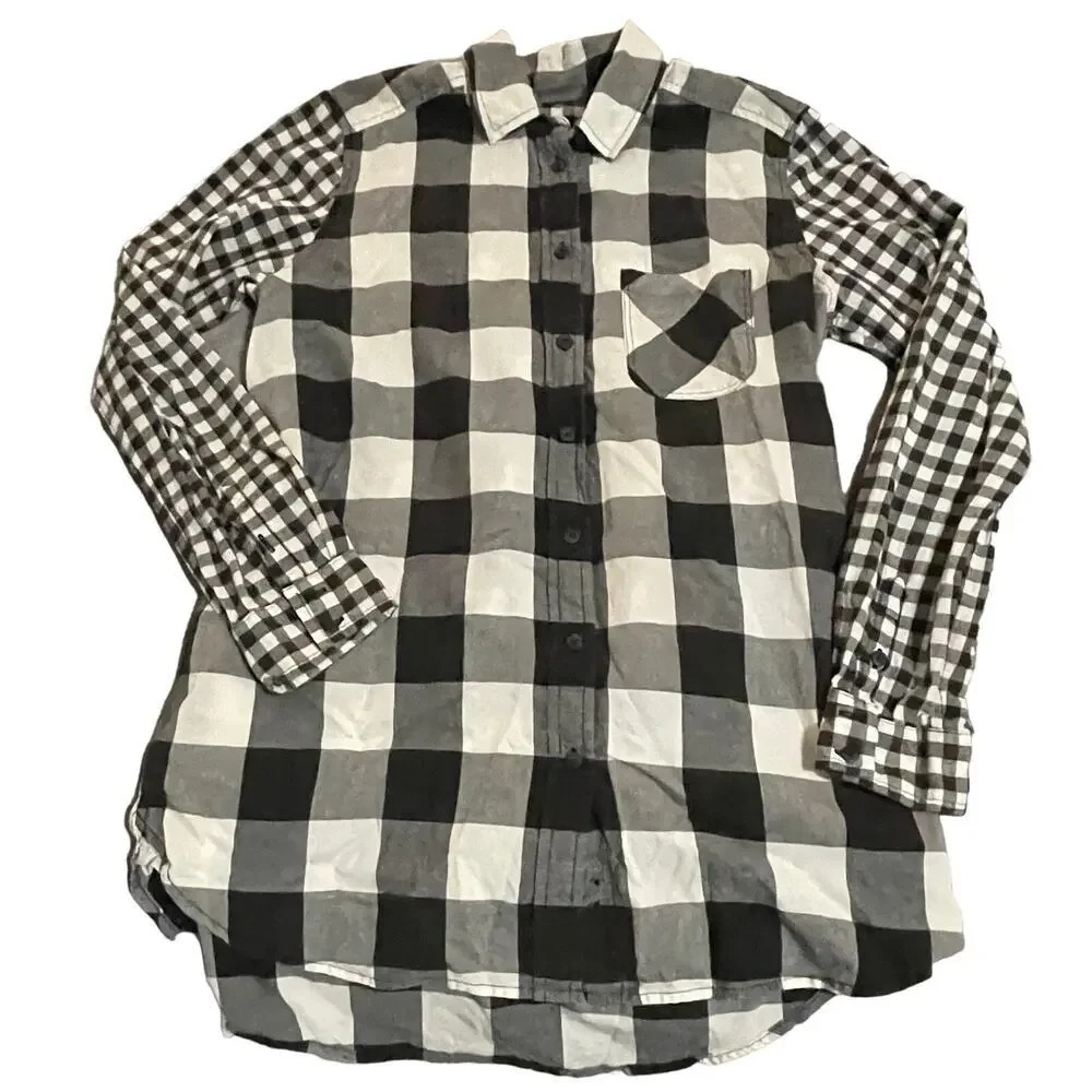 American Eagle Buffalo Plaid Jegging Shirt SZ Small Long Sleeve‎ Button Up